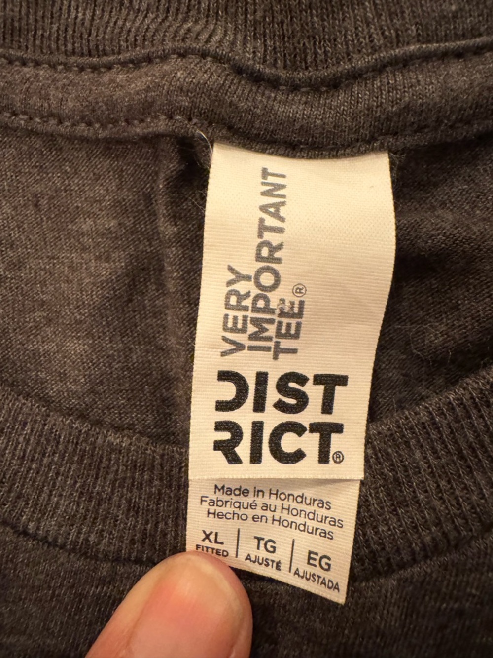 District Charcoal Gray Tee with Red and White Leinenkugel's Script - Picture 3 of 3